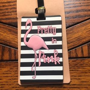 Pink flamingo luggage tag!